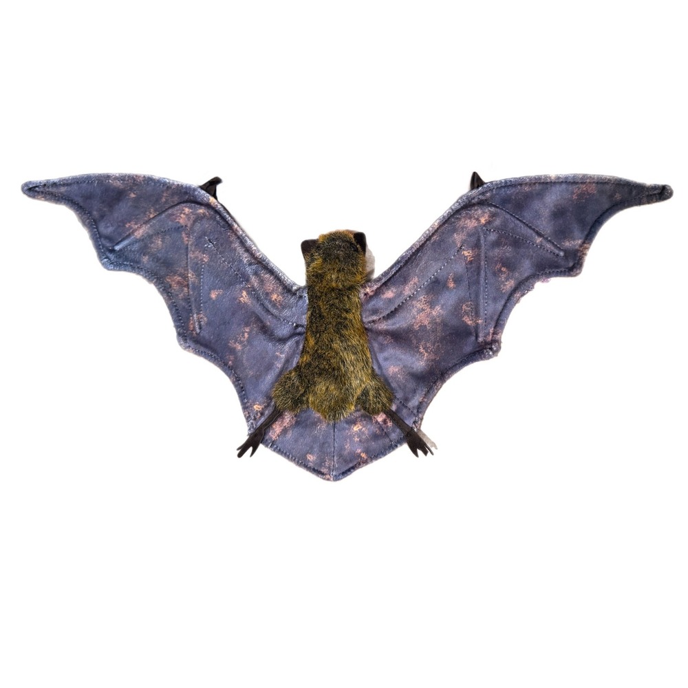 Folkmanis Fruit Bat Hand Puppet Plush 20" Wingspan Brown Black Realistic